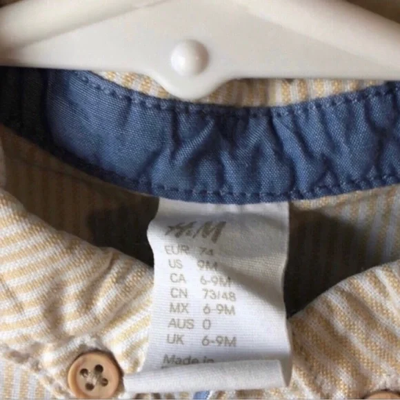 5 Piece Baby Boy Clothing Bundle 6-9 M: 2 Onesies,Button Down Shirt,Pants & Vest - Picture 4 of 16